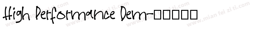 High Performance Dem字体转换